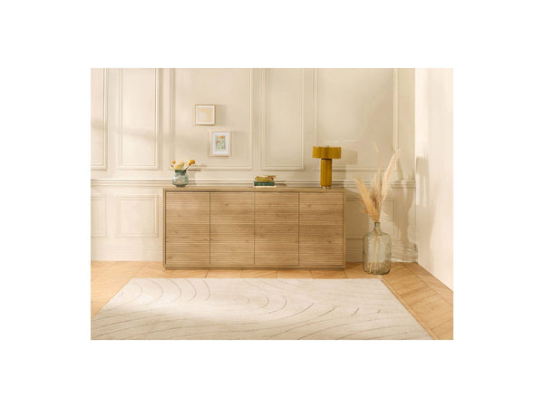 Ferret - Buffet 4 Portes - Effet Tasseaux De Bois