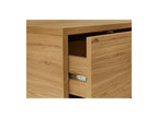 Ferret - Table Basse Avec Tiroir - Effet Tasseaux De Bois