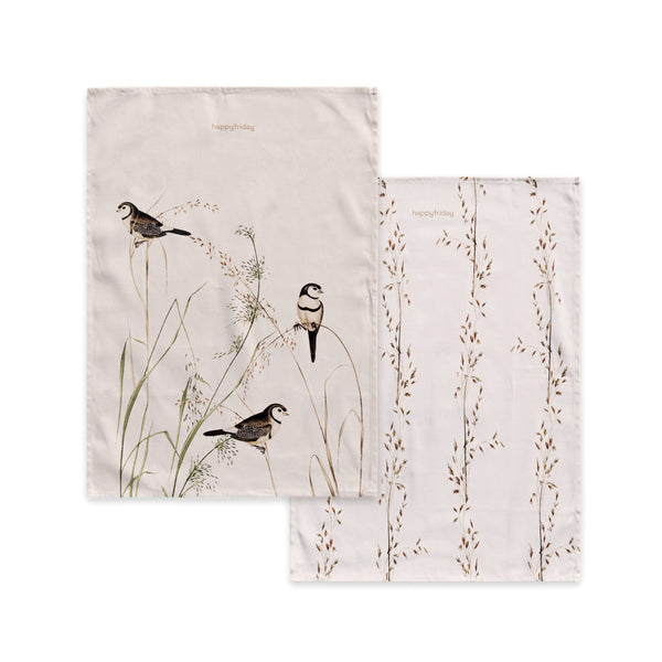 Torchon (2 Pièces) Happy Birds - Multicolore