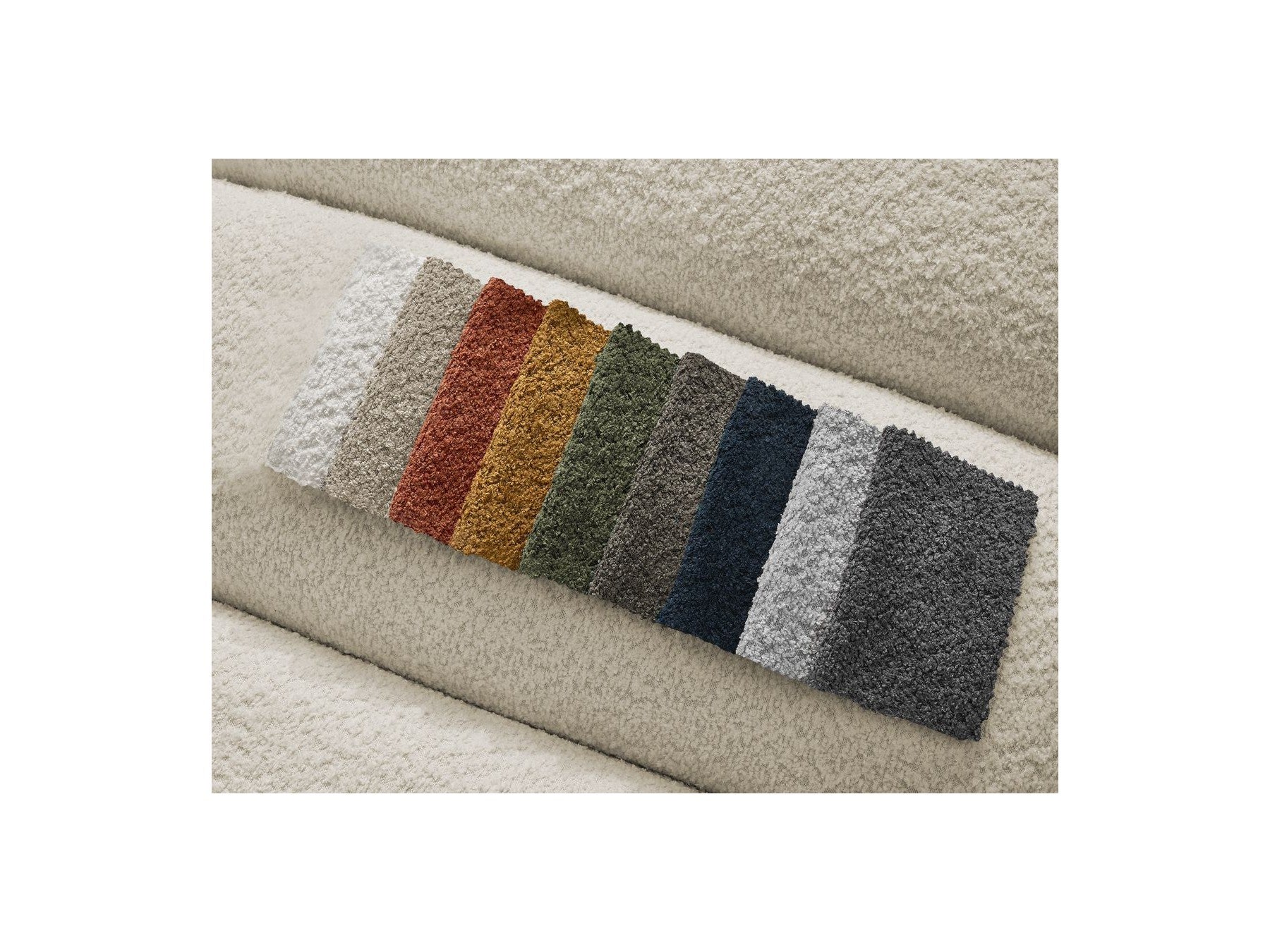 Talia - Canapé Droit Fixe 3 Places - Tissu Bouclette