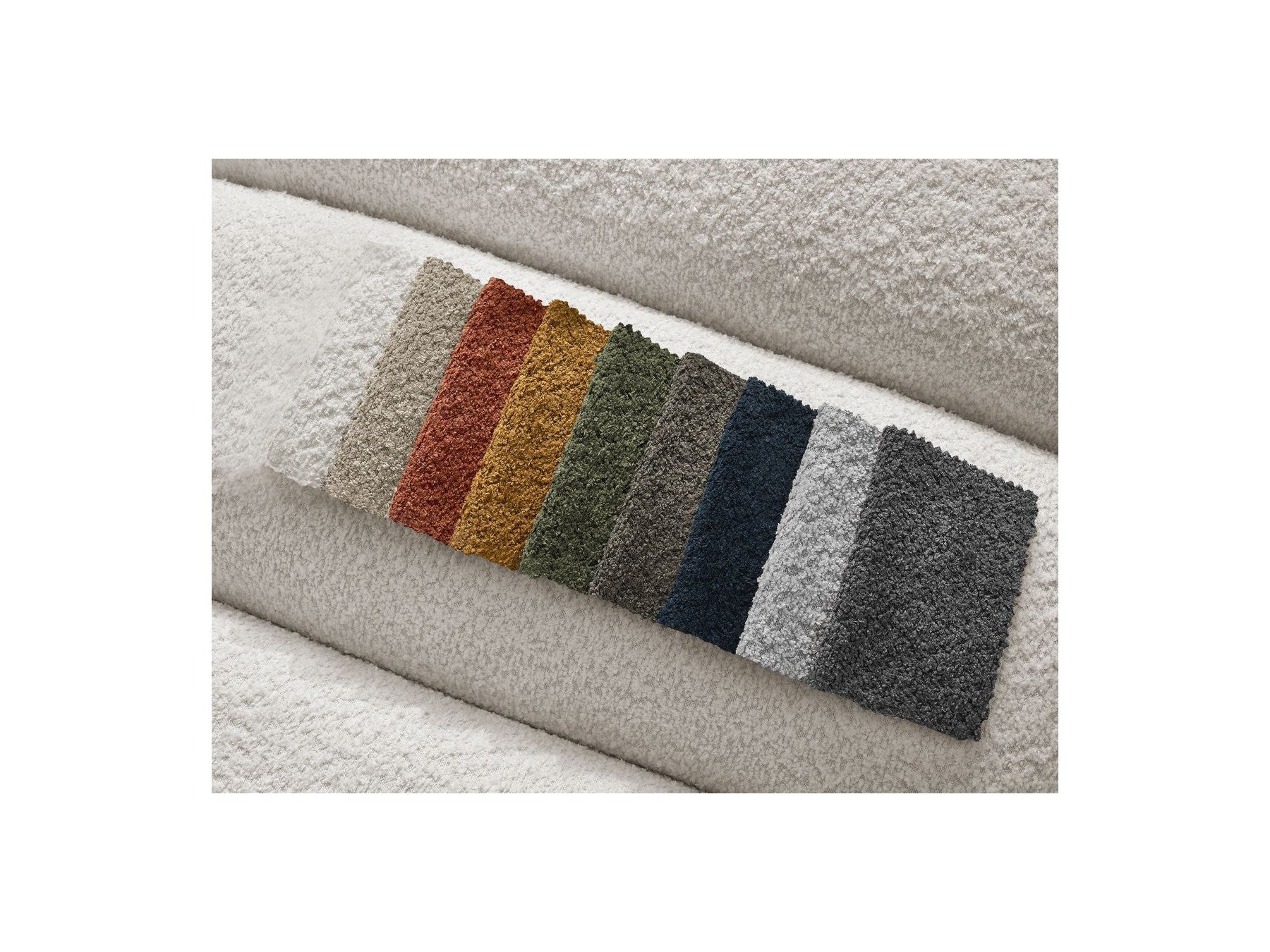 Talia - Canapé Droit Fixe 3 Places - Tissu Bouclette