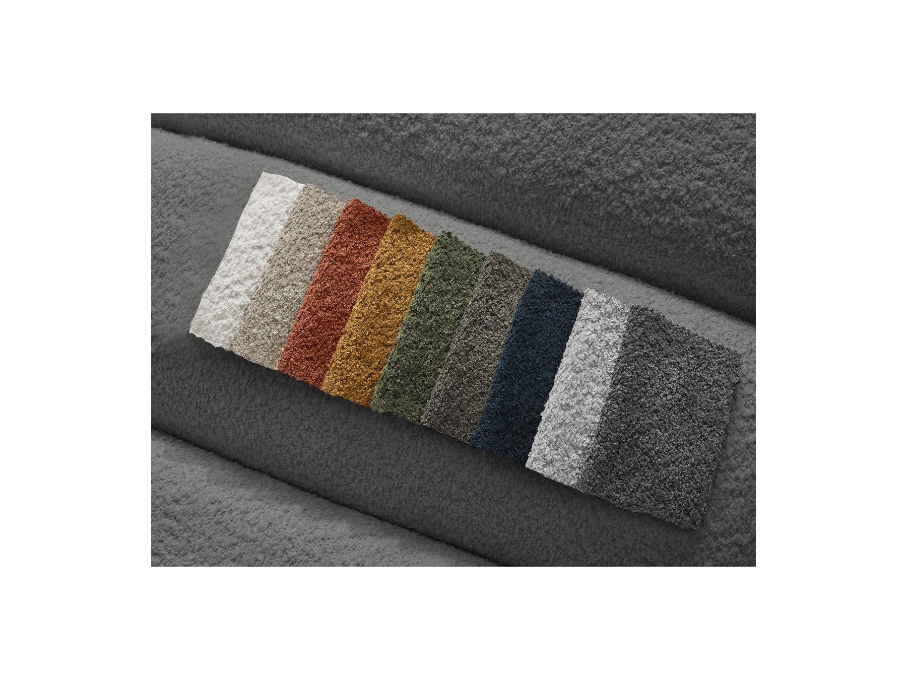 Talia - Canapé Droit Fixe 3 Places - Tissu Bouclette