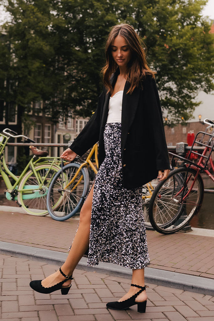 Jupe Léana Sequin Argent