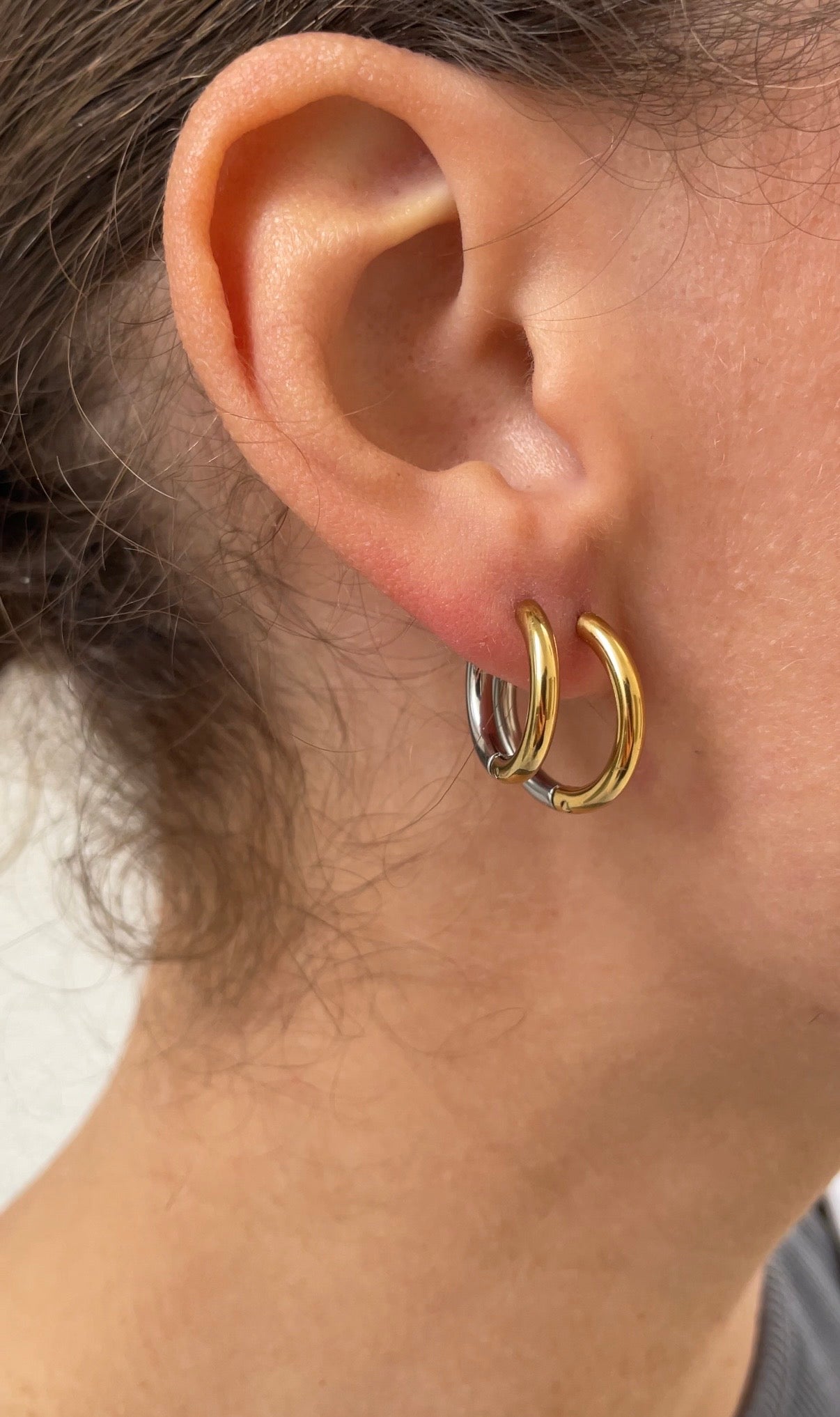 Boucles D'Oreilles Bicolor Thin Classic