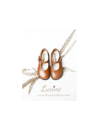 Chaussures Louise Resistantes Fille À Boucle - Cuir Camel Or - Fille