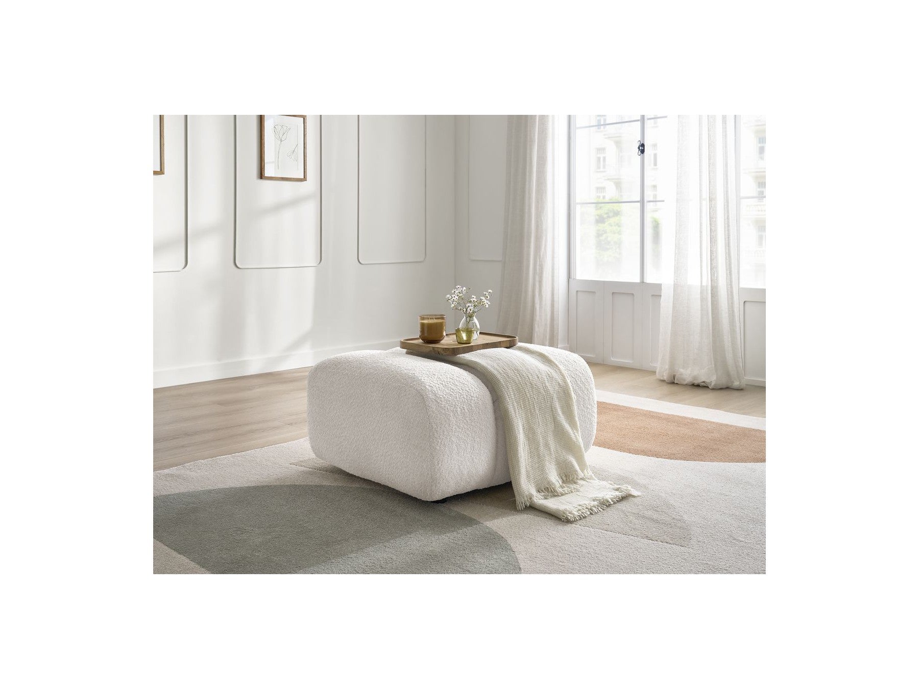 Talia - Pouf - Tissu Bouclette
