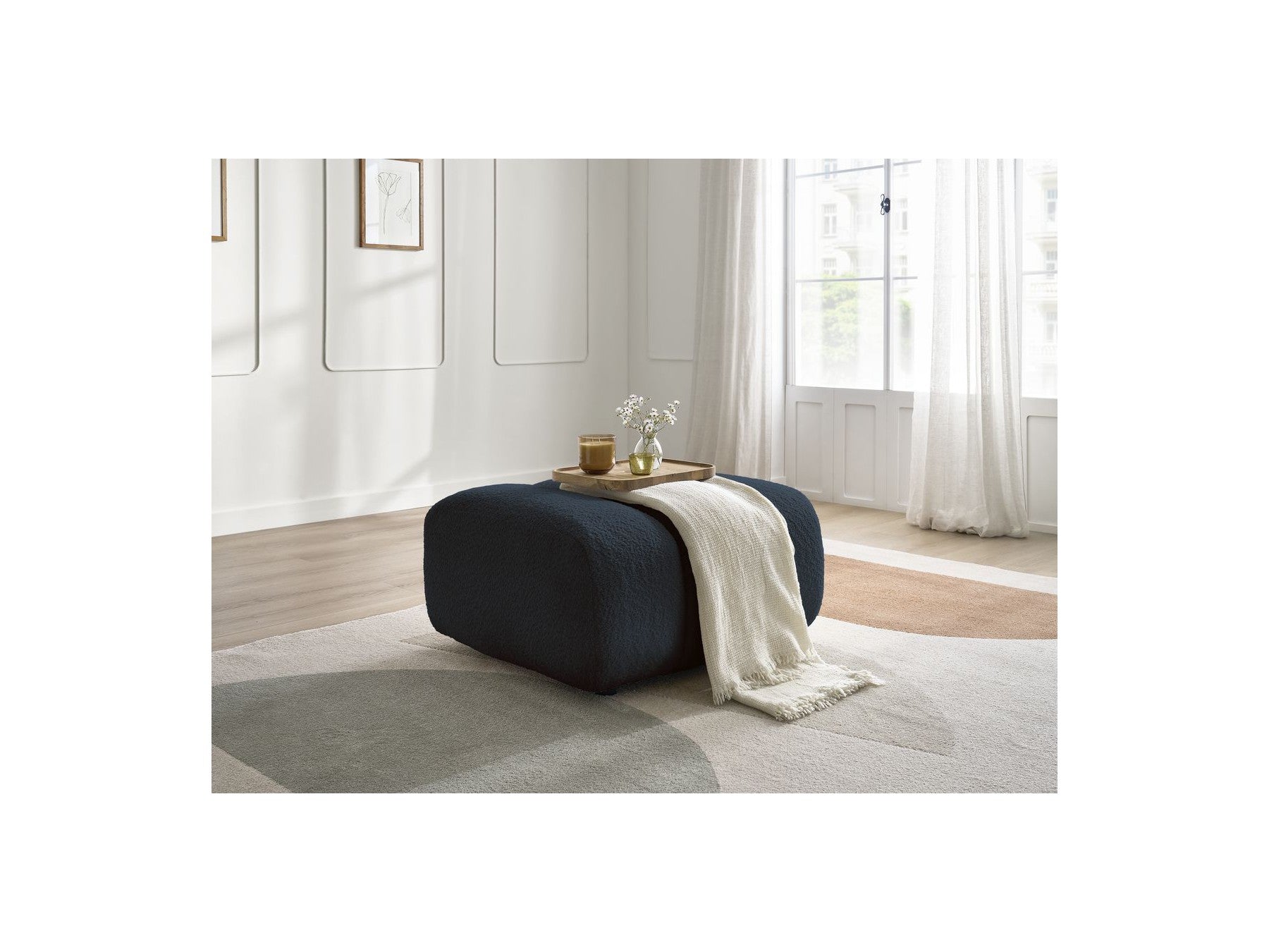 Talia - Pouf - Tissu Bouclette