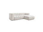 Talia - Canapé D'Angle Fixe - Tissu Bouclette - Angle Droit