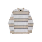 T-Shirt Easy Box Bold Stripe - Beige Et Blanc - Homme