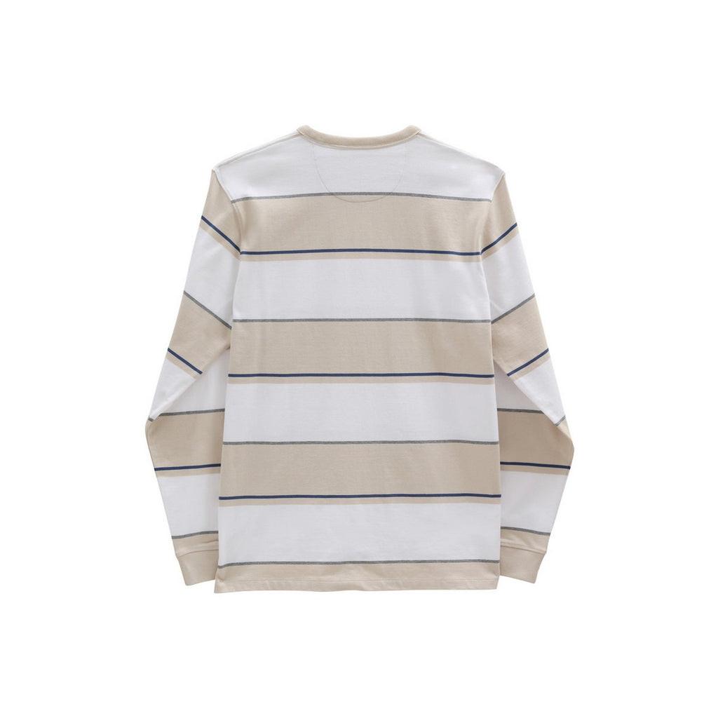 T-Shirt Easy Box Bold Stripe - Beige Et Blanc - Homme
