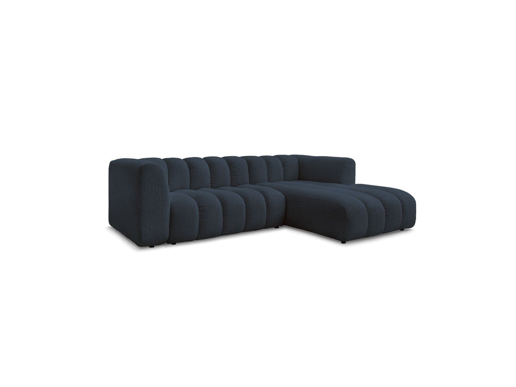 Talia - Canapé D'Angle Fixe - Tissu Bouclette - Angle Droit