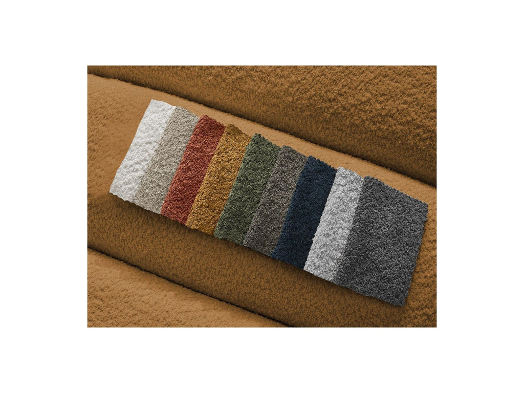 Talia - Canapé D'Angle Fixe - Tissu Bouclette - Angle Droit