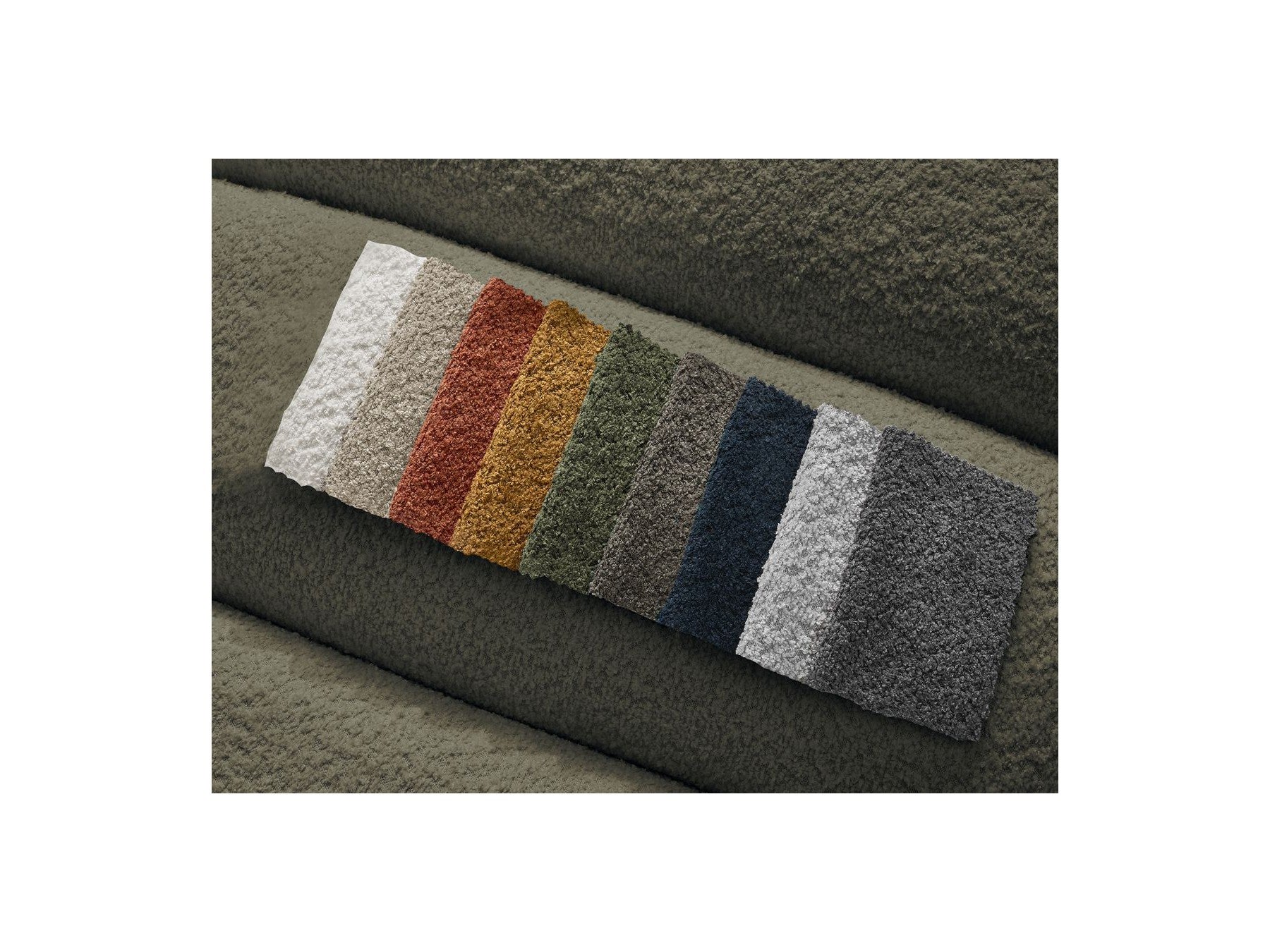Talia - Canapé D'Angle Fixe - Tissu Bouclette - Angle Droit