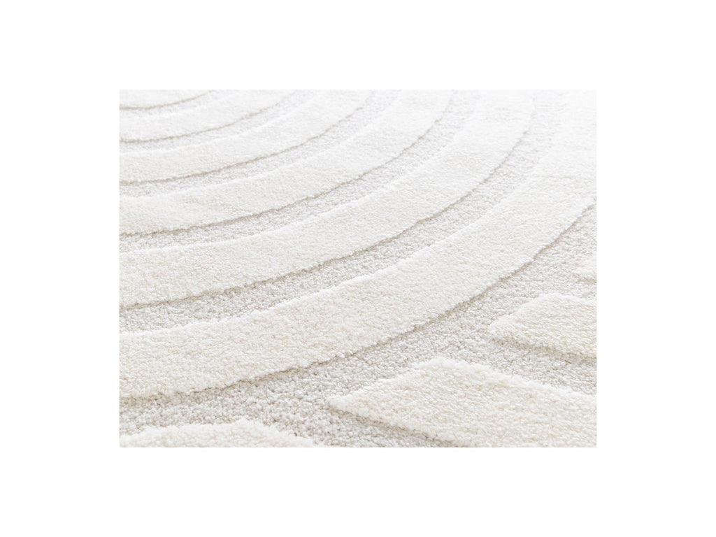 Shylo - Tapis Poils Ras - Motif Géométrique - Beige