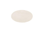 Ondelia - Tapis Rond Poils Ras - Motif Géométrique - Crème