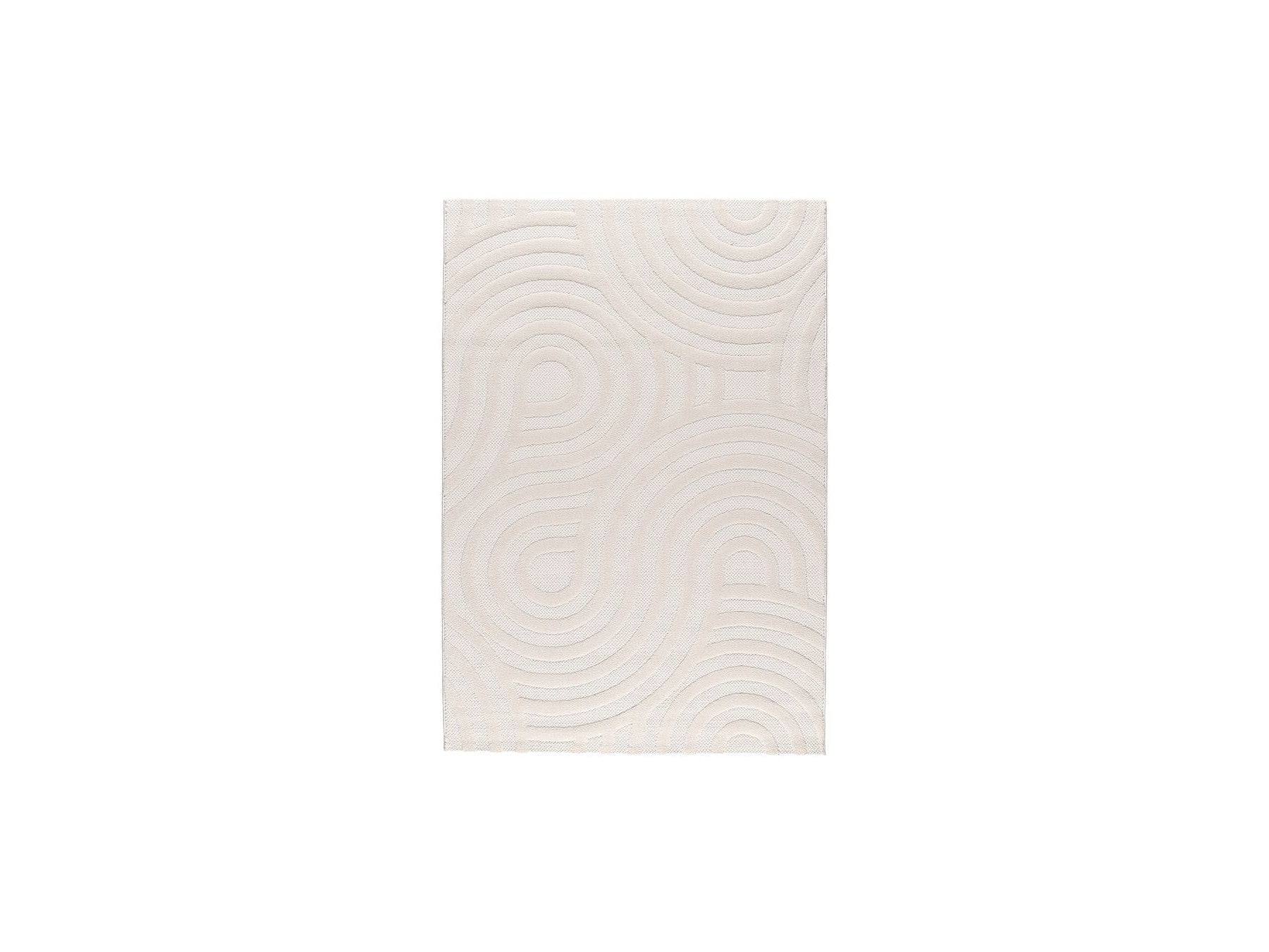 Josie - Tapis Poils Ras - Motif Abstrait - Beige