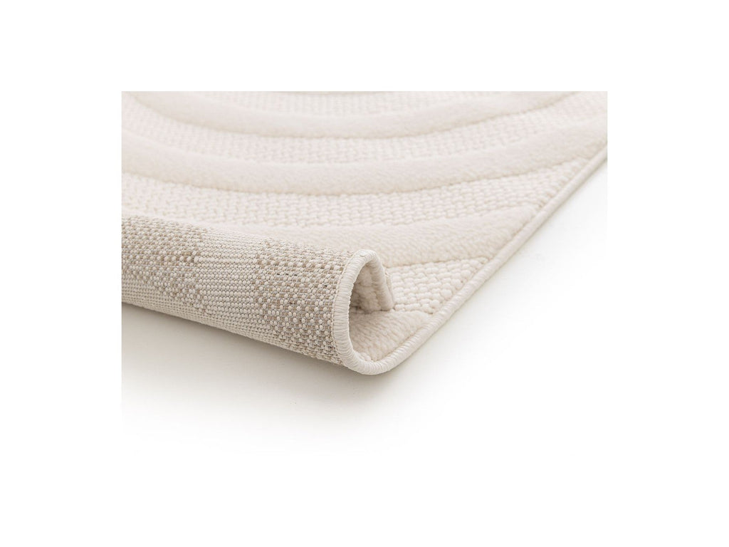Josie - Tapis Poils Ras - Motif Abstrait - Beige