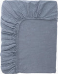 Drap Housse 100% Lin - Gris Bleu