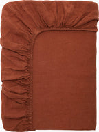Drap Housse 100% Lin - Terracotta
