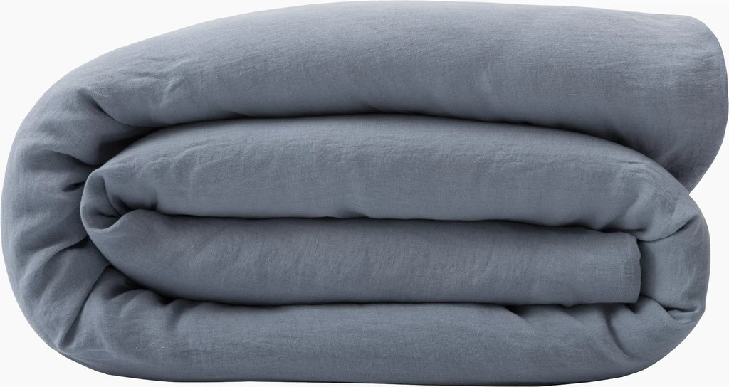 Housse De Couette 100% Lin - Gris Bleu