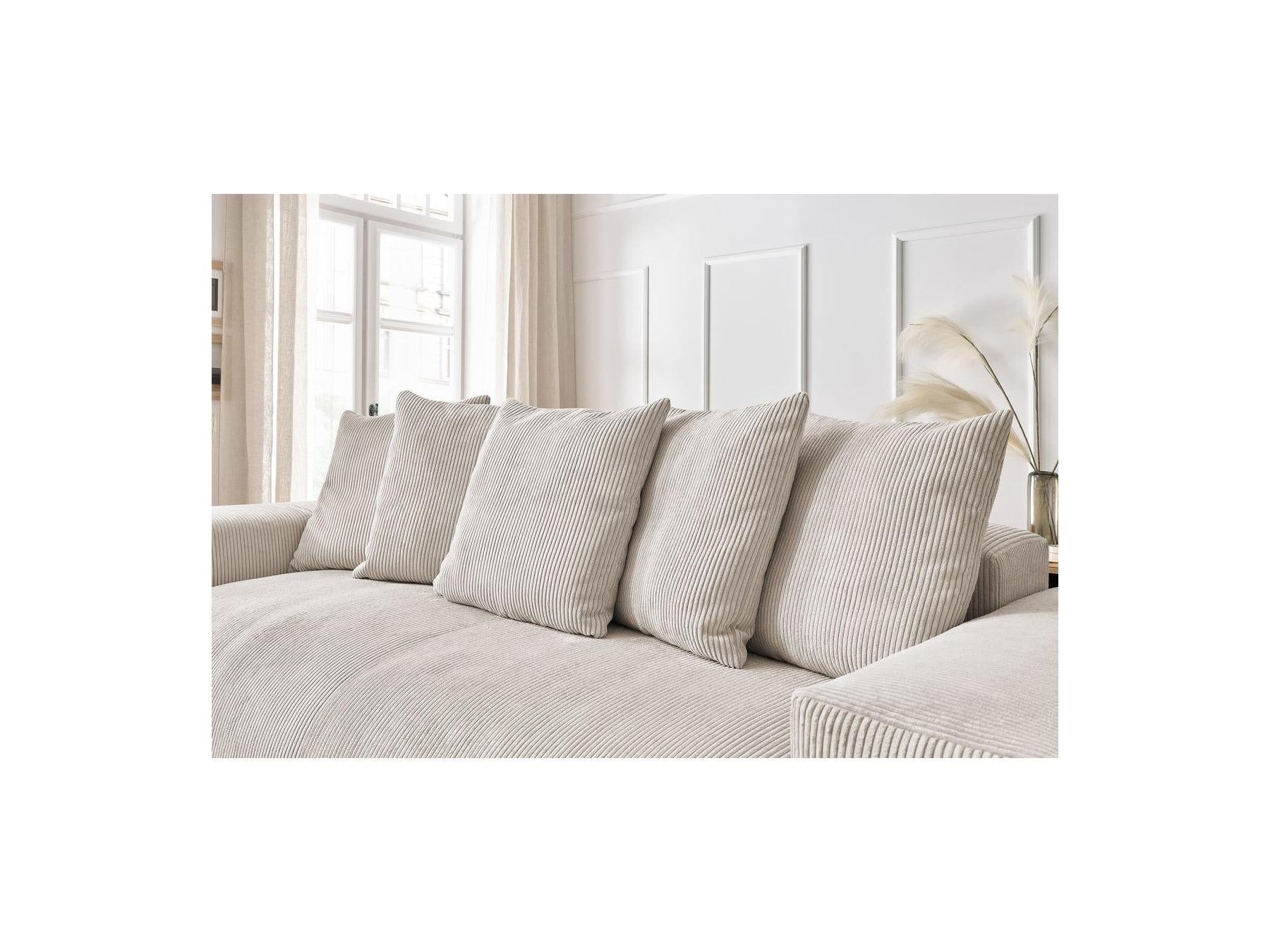 Voltaire - Canapé Droit Fixe 3 Places - Velours Côtelé