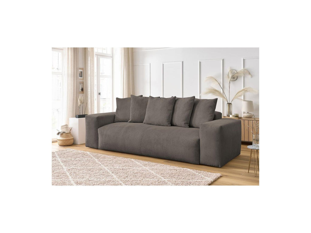 Voltaire - Canapé Droit Fixe 3 Places - Velours Côtelé