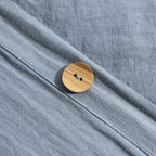 Housse De Couette 100% Lin - Gris Bleu