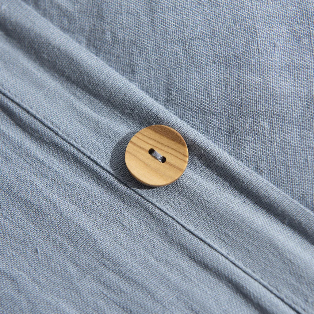 Housse De Couette 100% Lin - Gris Bleu
