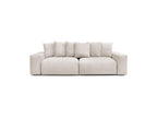Voltaire - Canapé Droit Fixe 4 Places - Velours Côtelé