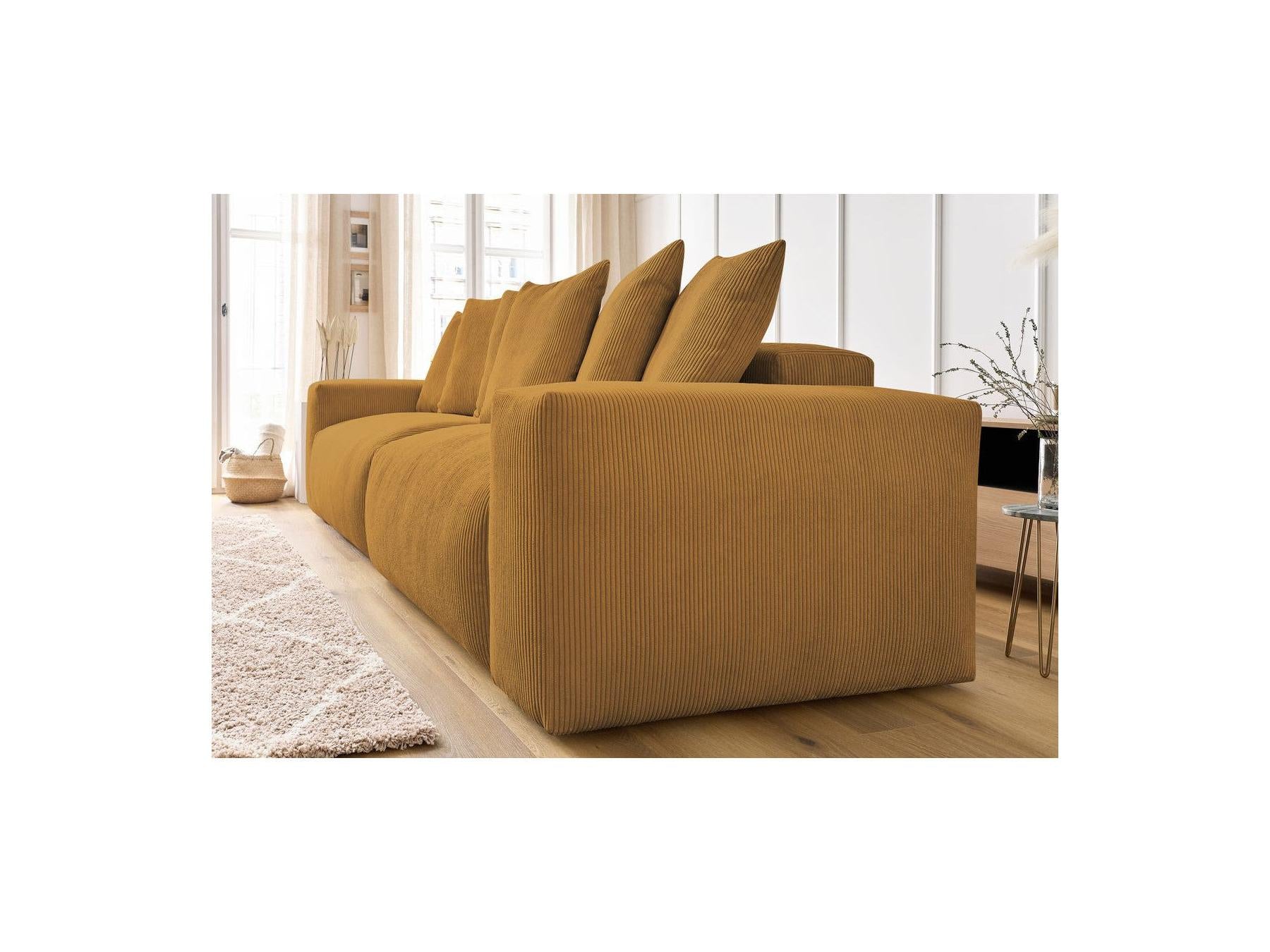 Voltaire - Canapé Droit Fixe 4 Places - Velours Côtelé
