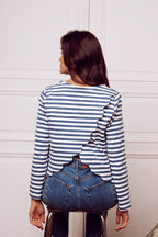 Blouse Isa Marinière Bleu Gris