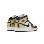 Air Jordan 1 Mid Metallic Gold Black White