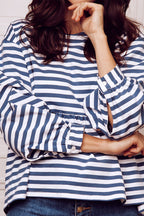 Blouse Nana Marinière Bleu Gris