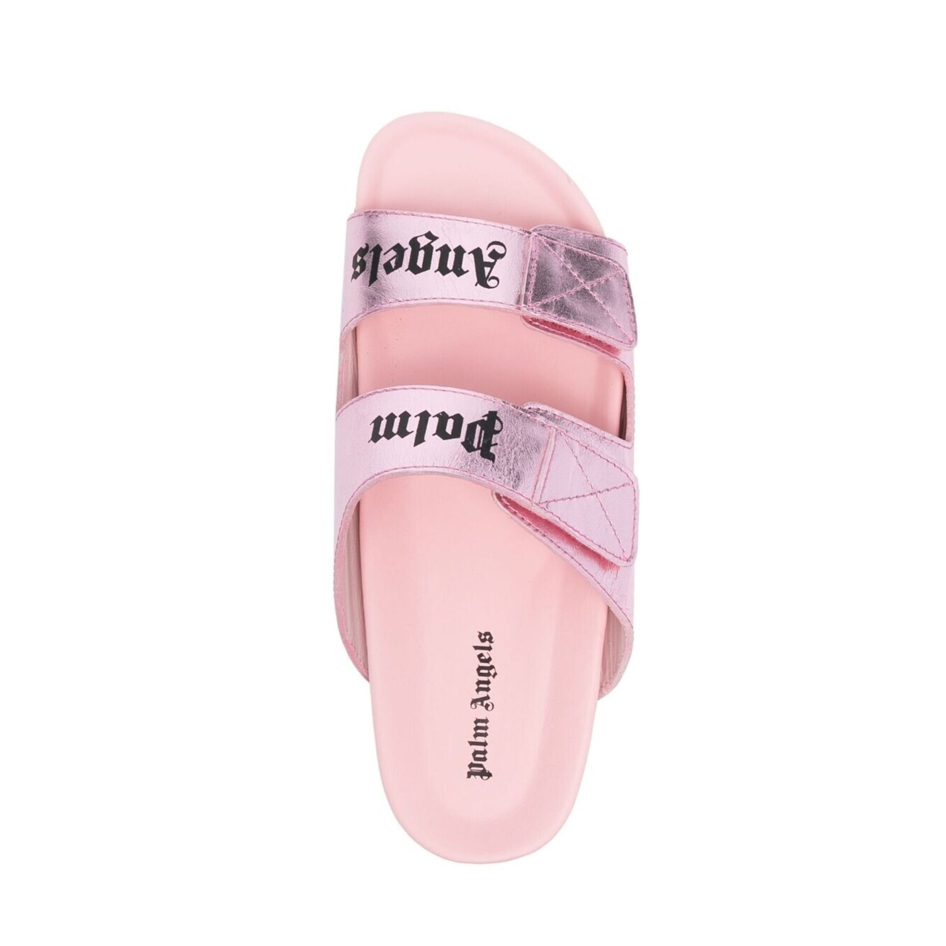 Sandales Palm Angels Leather Logo - Pink - Femme