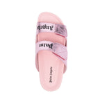 Palm Angels Leather Logo Sandals - Pink - Femme