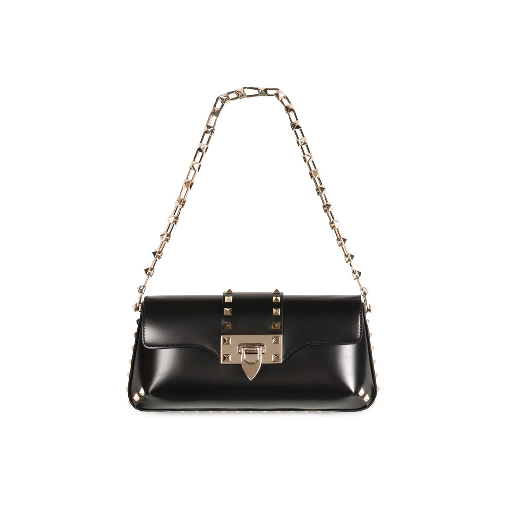 Valentino Garavani Rockstud Shoulder Bag - Black - Femme