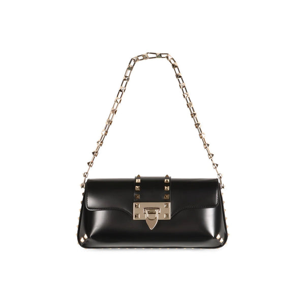 Valentino Garavani Rockstud Shoulder Bag - Black - Femme