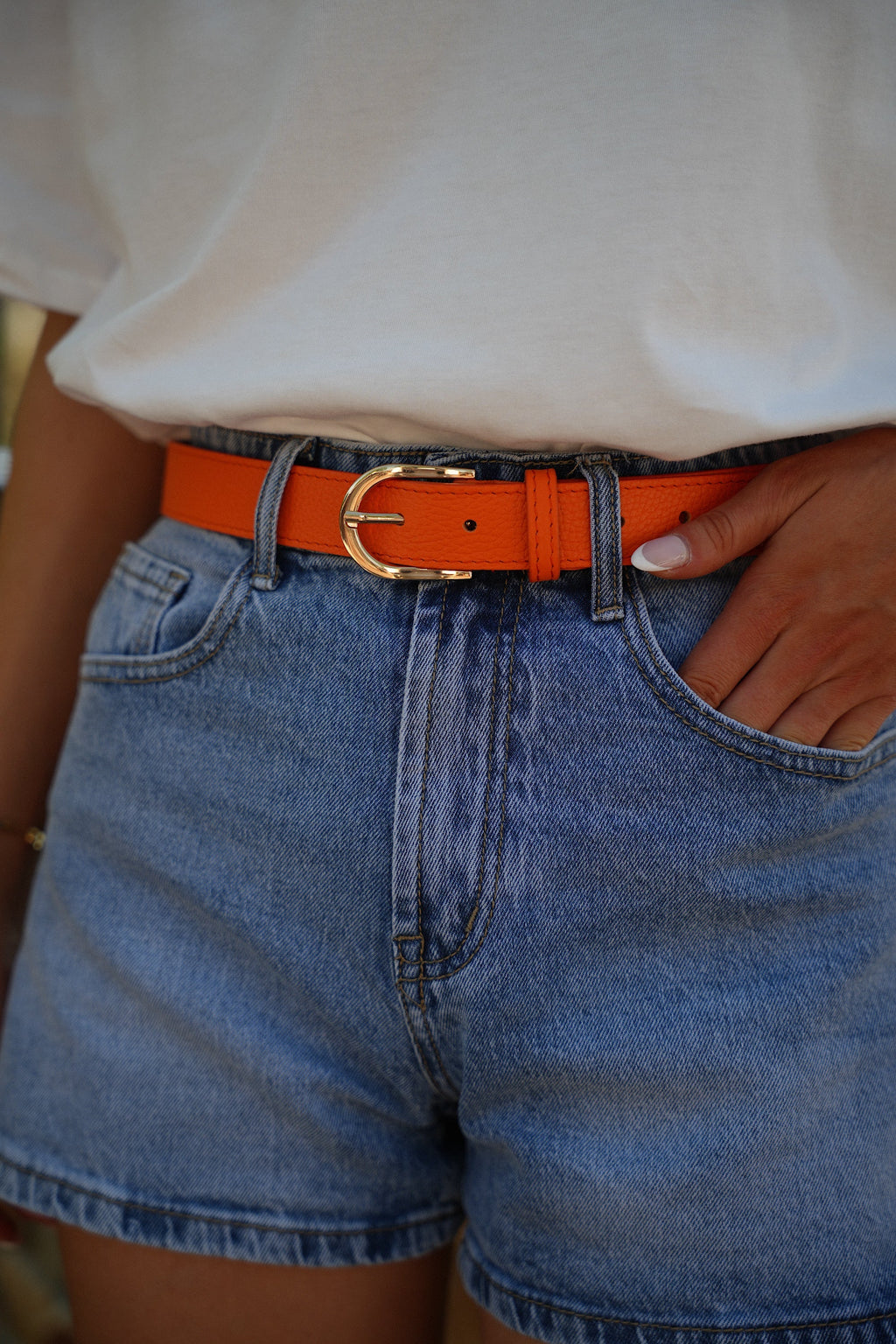Ceinture Cuir Dallia - Orange