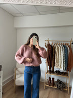 Cardigan Rose Chiné Honorine