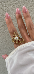 Bague Leave X Pearl