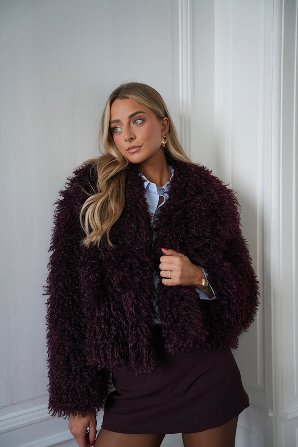 Manteau Fourrure Soanne - Prune