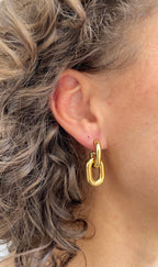 Boucles D'Oreilles Mini Oval X Hoops