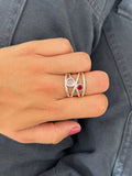 Bague Love Rosa Plata