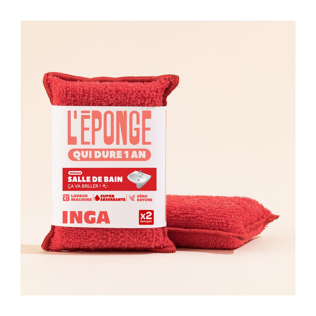 Duo D'Éponges Salle De Bain (avec ou sans support)