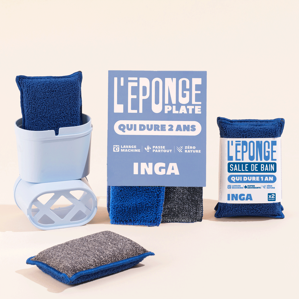 Pack Éponges, Éponges Salle de Bain et Plates