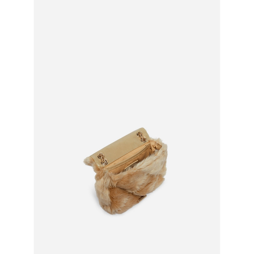 Sac Nano Moon En Fausse Fourrure - Beige