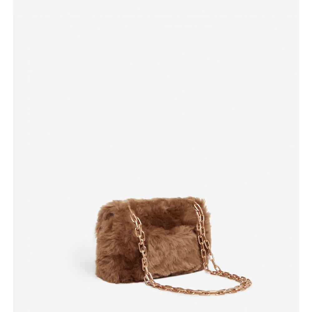 Vanessa Bruno - Sac Nano Moon En Fausse Fourrure - Taupe