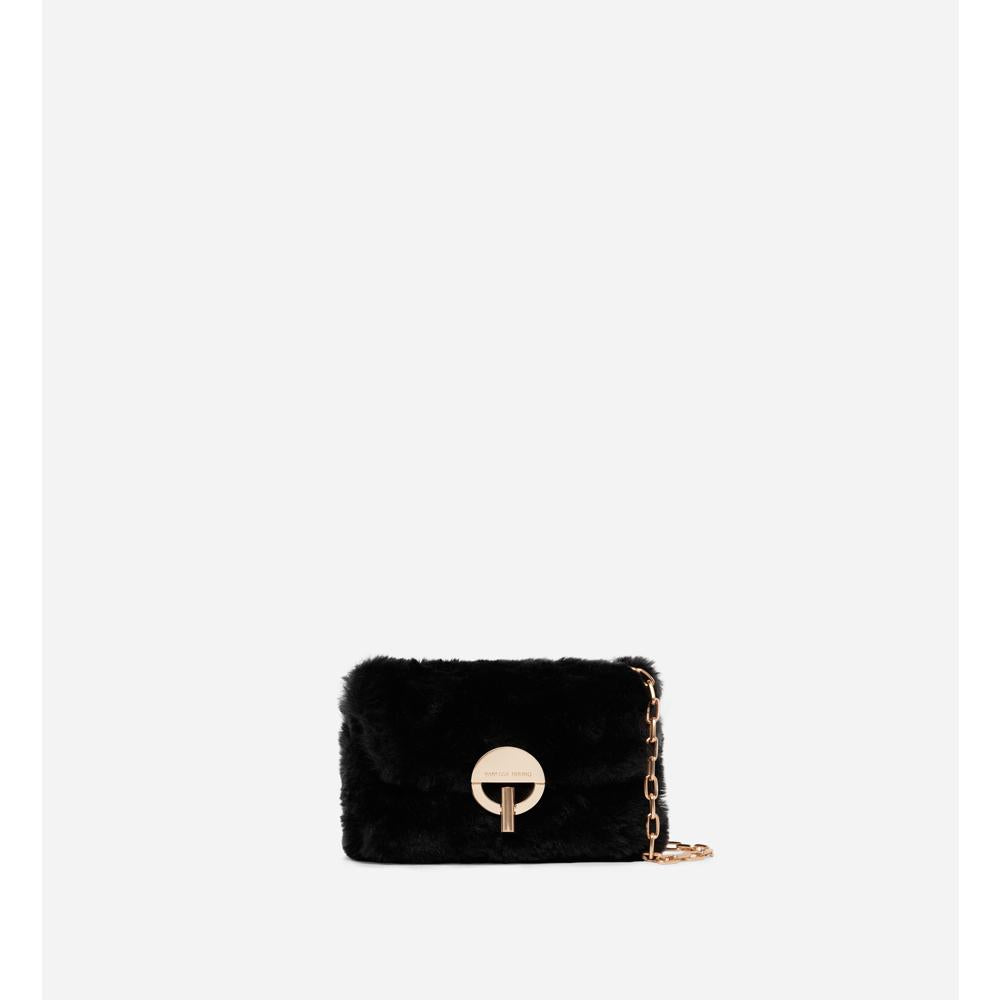 Vanessa Bruno - Sac Nano Moon En Fausse Fourrure - Black