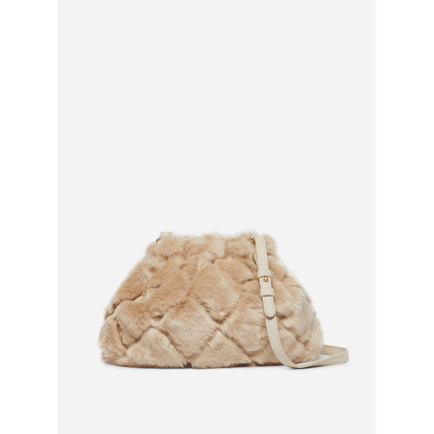 Vanessa Bruno - Sac Bourse Moon En Fausse Fourrure - Beige