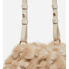 Vanessa Bruno - Sac Bourse Moon En Fausse Fourrure - Beige